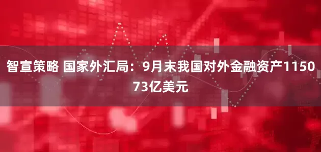 智宣策略 国家外汇局：9月末我国对外金融资产115073亿美元